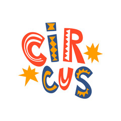 Circus Show Banner, Carnival, Festive Design Element Cartoon Vector Illustration