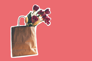 Abstract background for congratulations on Mother's Day or March 8, or another holiday with an...