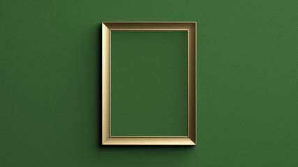 Gold Frame 3D Rendering