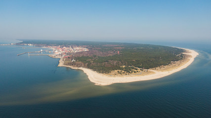 Hel- Półwysep jesień - pusta plaża