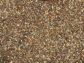 pea gravel with debris