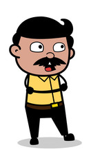 Wondered - Indian Cartoon Man Father Vector Illustration