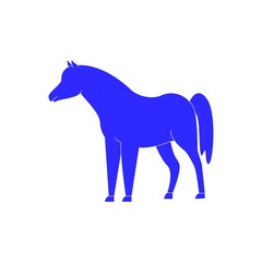 Horse icon in blue color the winner