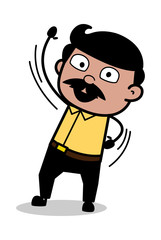 Romantic - Indian Cartoon Man Father Vector Illustration