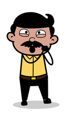Cheerful - Indian Cartoon Man Father Vector Illustration