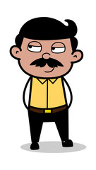 Attitude - Indian Cartoon Man Father Vector Illustration