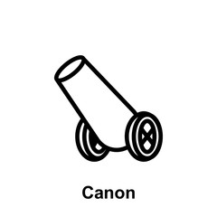 Ramadan canon outline icon. Element of Ramadan day illustration icon. Signs and symbols can be used for web, logo, mobile app, UI, UX