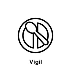 Ramadan vigil outline icon. Element of Ramadan day illustration icon. Signs and symbols can be used for web, logo, mobile app, UI, UX