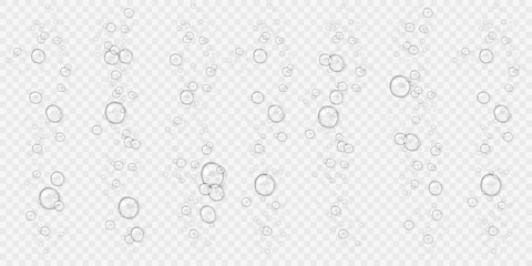 Abstract foam, water bubbles, isolated on transparent background