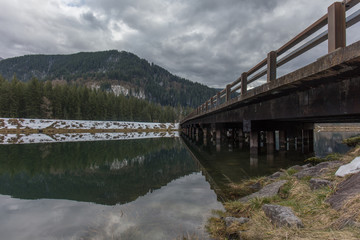 Fototapeta premium lewis river in washington state