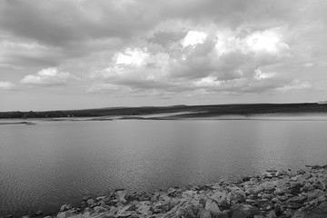 irrigation ponds, declining water pond, drought and water shortage,