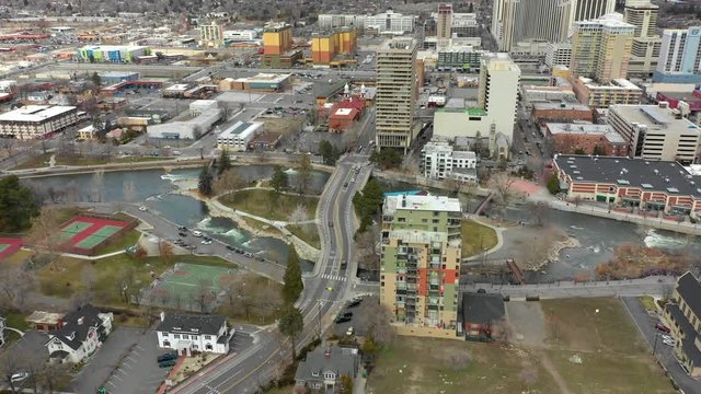 Aerial video Reno NV Wingfield Park