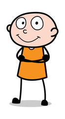 Smiling Expression - Cartoon thief criminal Guy Vector Illustration