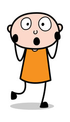 Concerned - Cartoon thief criminal Guy Vector Illustration