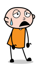 Tired - Cartoon thief criminal Guy Vector Illustration