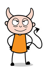 Devil - Cartoon thief criminal Guy Vector Illustration