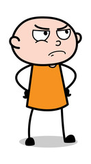 In Anger Mood - Cartoon thief criminal Guy Vector Illustration