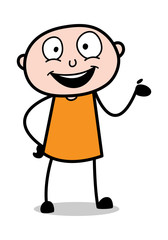 Happily Presenting - Cartoon thief criminal Guy Vector Illustration