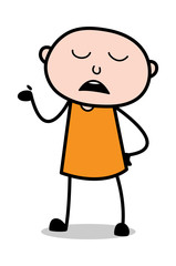 Careless Expression - Cartoon thief criminal Guy Vector Illustration