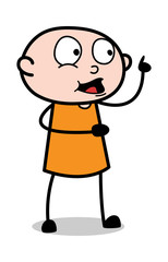 Hand Gesture While Talking - Cartoon thief criminal Guy Vector Illustration