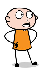 Talking Pose - Cartoon thief criminal Guy Vector Illustration