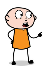 Pointing While Talking - Cartoon thief criminal Guy Vector Illustration