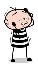 Disgusting - Cartoon thief criminal Guy Vector Illustration