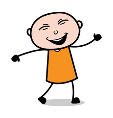 Laughing - Cartoon thief criminal Guy Vector Illustration