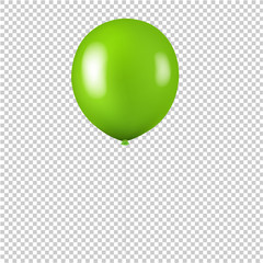 Green Balloon Isolated Transparent Background