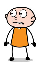 Worry - Cartoon thief criminal Guy Vector Illustration