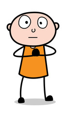 Asking for Mercy - Cartoon thief criminal Guy Vector Illustration