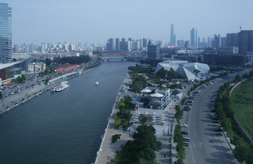 Obraz premium tianjin cityscape in china