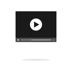 video player template for web and mobile apps. video player background.