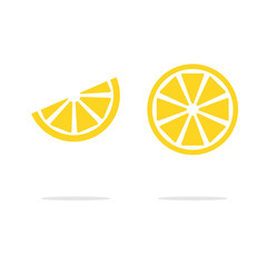 Collection of lemons, isolated on white background, vector illustration.