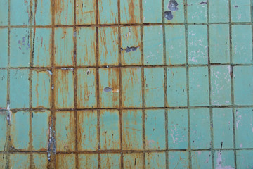 Old tile texture paint drenched rust