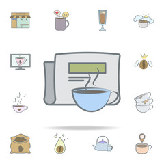 drinking coffee with newspaper icon. coffee icons universal set for web and mobile