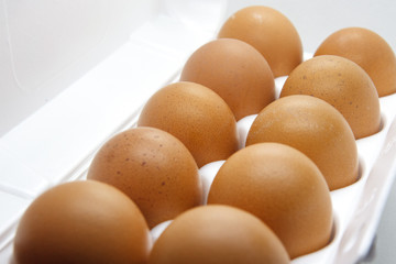 Easter eggs on a white background