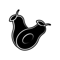 Avocado icon. Element of dia de muertos for mobile concept and web apps icon. Glyph, flat icon for website design and development, app development