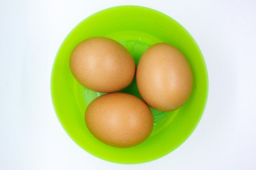 Easter eggs on a white background