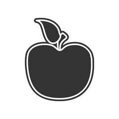 an Apple sketch icon. Element of Education for mobile concept and web apps icon. Glyph, flat icon for website design and development, app development