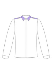 Fashion women technical sketch of blouse in vector graphic