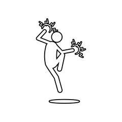 energy man icon. Element of hero for mobile concept and web apps icon. Outline, thin line icon for website design and development, app development