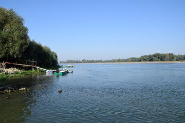 Fototapeta na wymiar Landscape of Danube Delta. Danube - Sulina Branch. Sulina distributary channel. Romania.