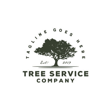 Tree service / residential landscape vintage logo design