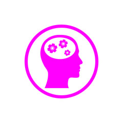 business, develop,setting, innovation, creative idea management magenta color  icon