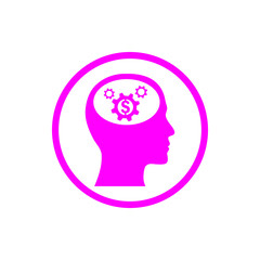 business, develop,setting, innovation, creative idea management magenta color  icon