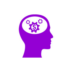 business, develop,setting, innovation, creative idea management dark violet color icon