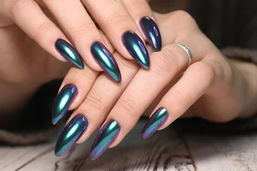 Wall murals Nail studio manicure with long nails