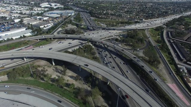 4K Aerial View of Los Angeles Freeway California 02.MOV
