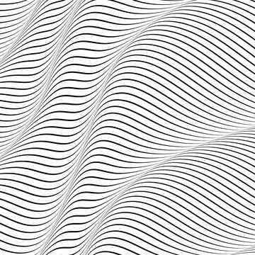 Abstract wavy background, optical art, opart striped © Drekhann